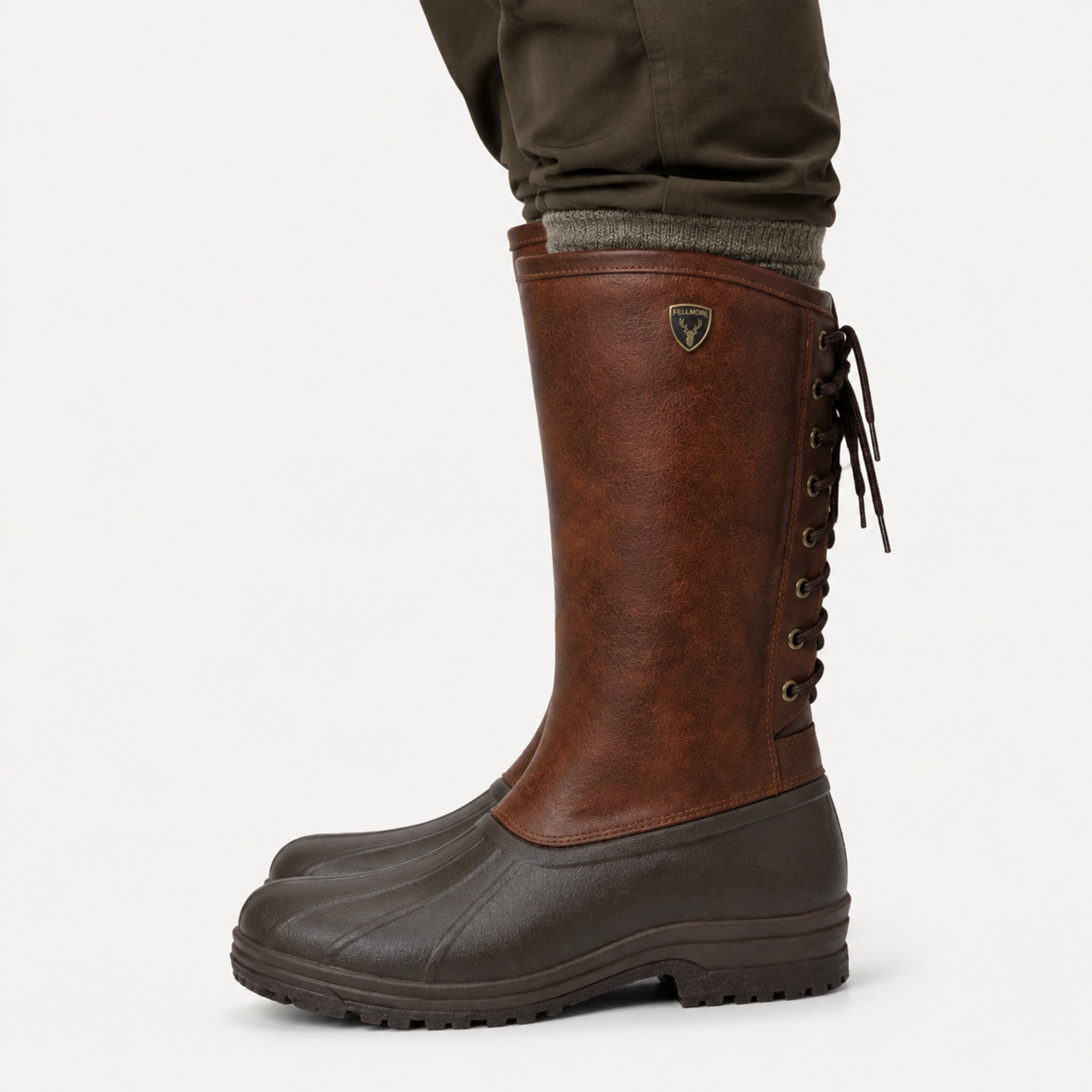 Men's Alderton Leather Country Boot — Chestnut