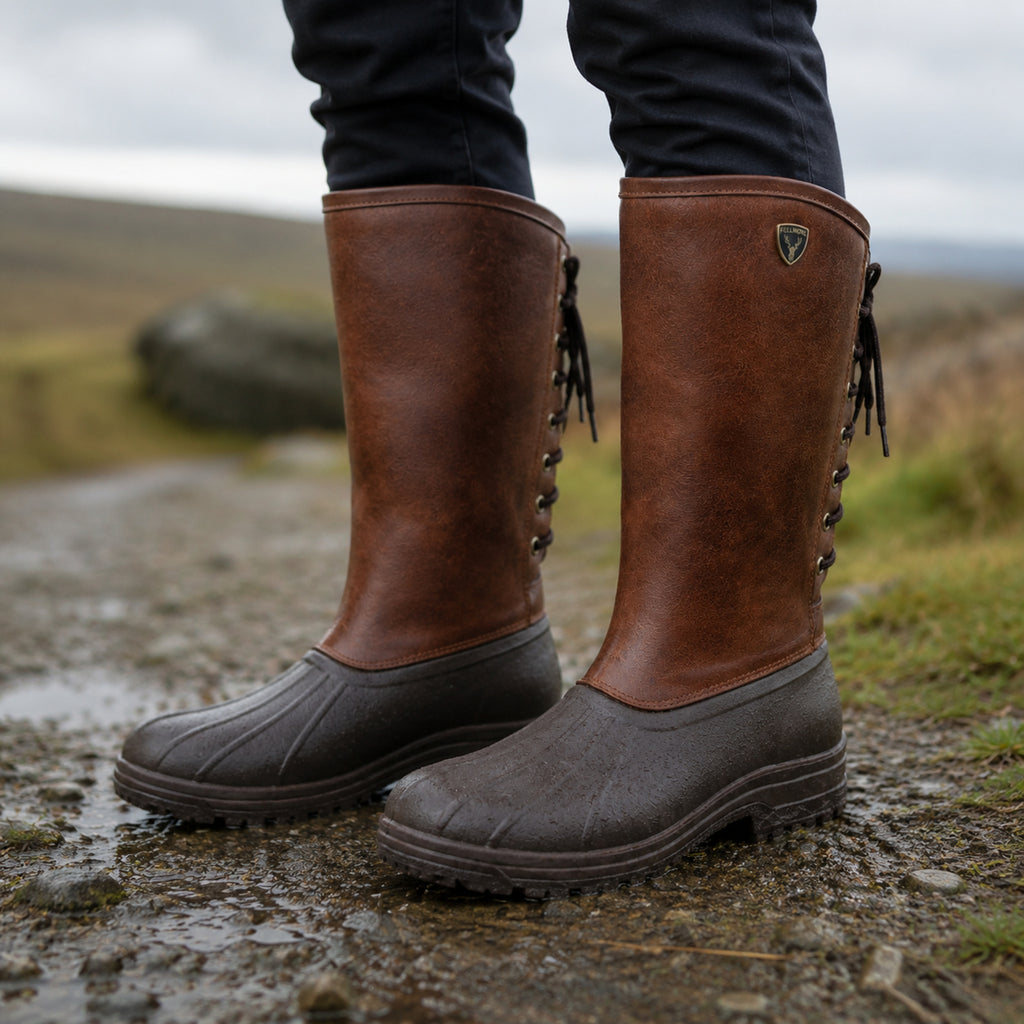 Men's Alderton Leather Country Boot — Chestnut