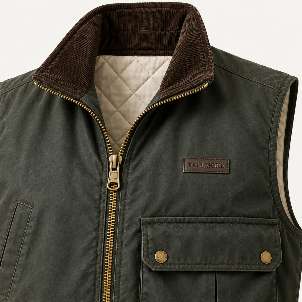 Bracken Wax Gilet - Fell Green