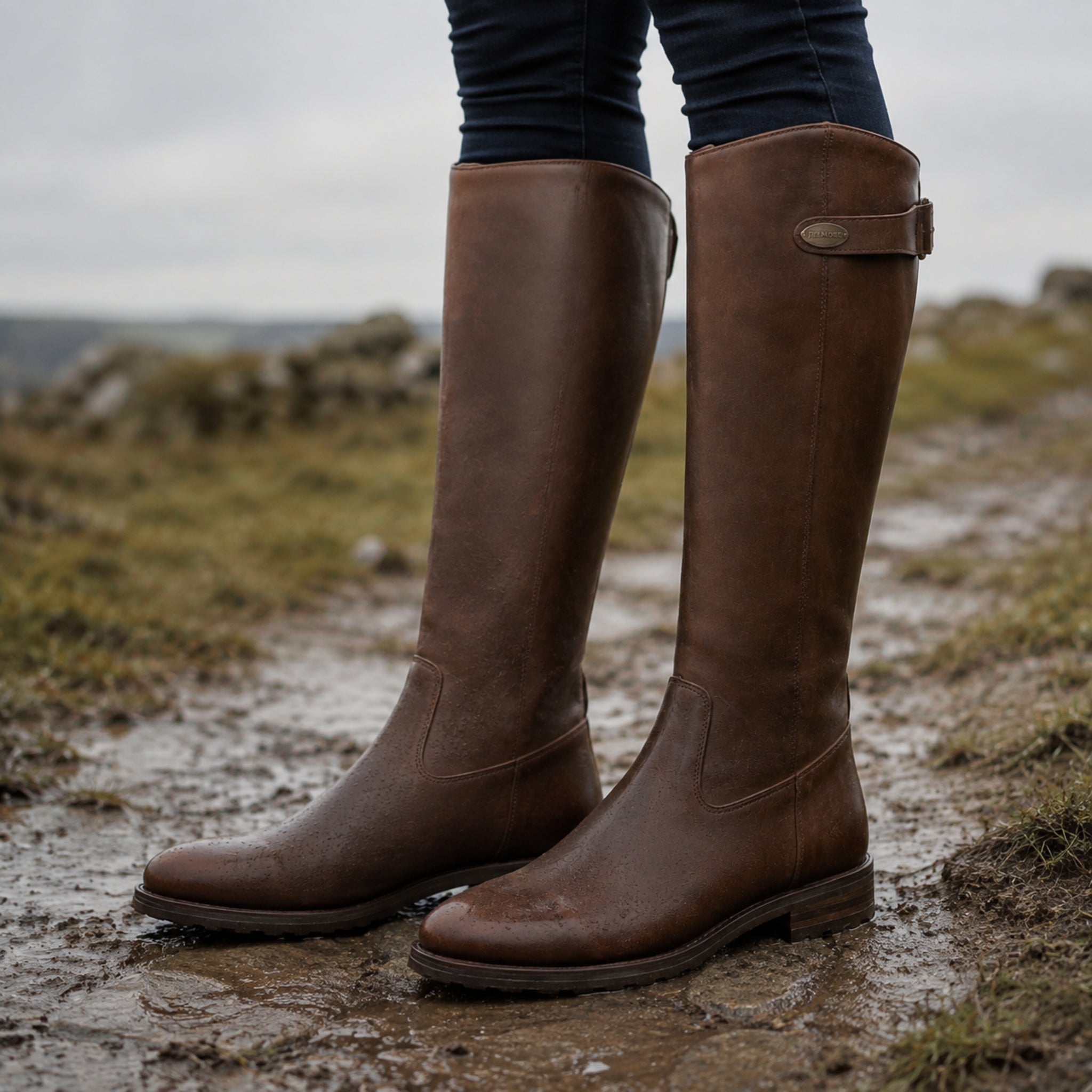 Women's Colthurst Leather Country Boot — Chestnut