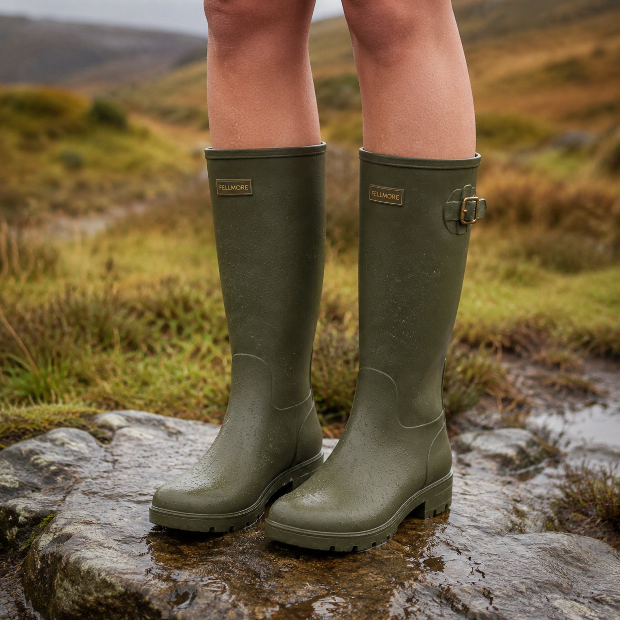 Women's Elmswell Tall Wellington — Fell Green