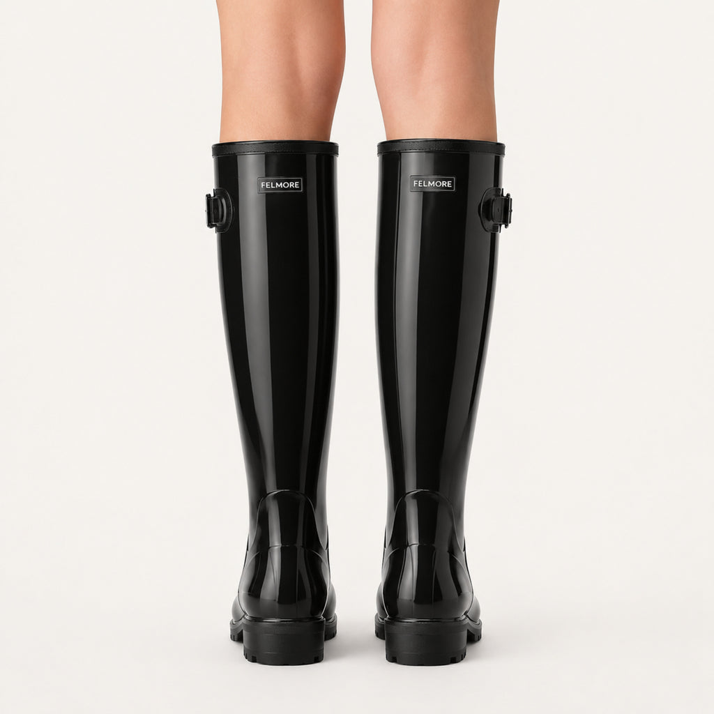 Women's Elmswell Tall Wellington — Gloss Black