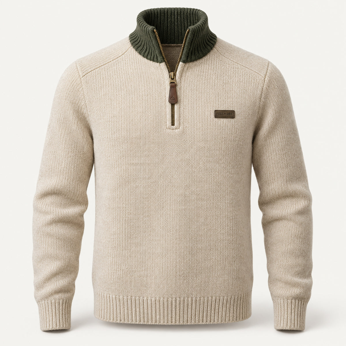 Hawthorn Half-Zip Knit - Bone