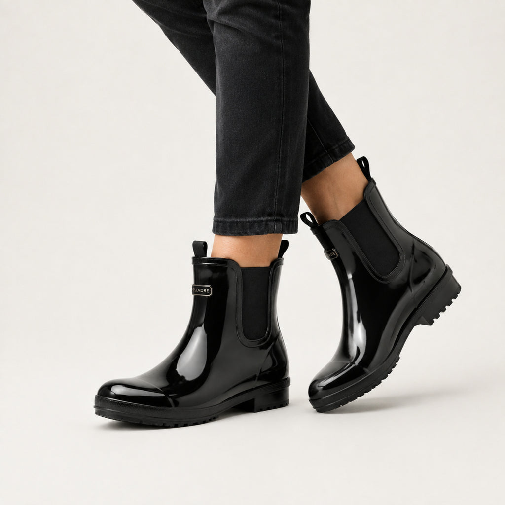 Women's Juniper Ankle Wellington — Gloss Black