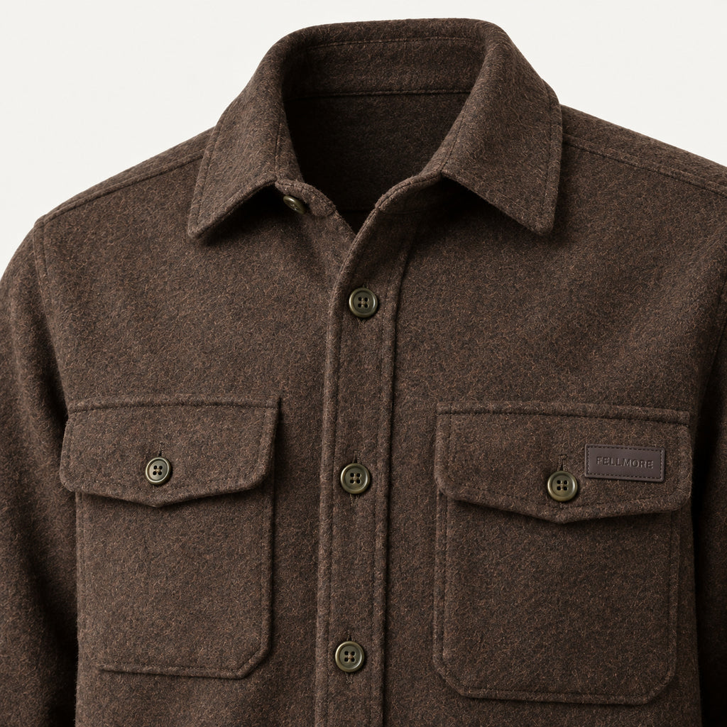 Ridgeline Wool Overshirt - Peat