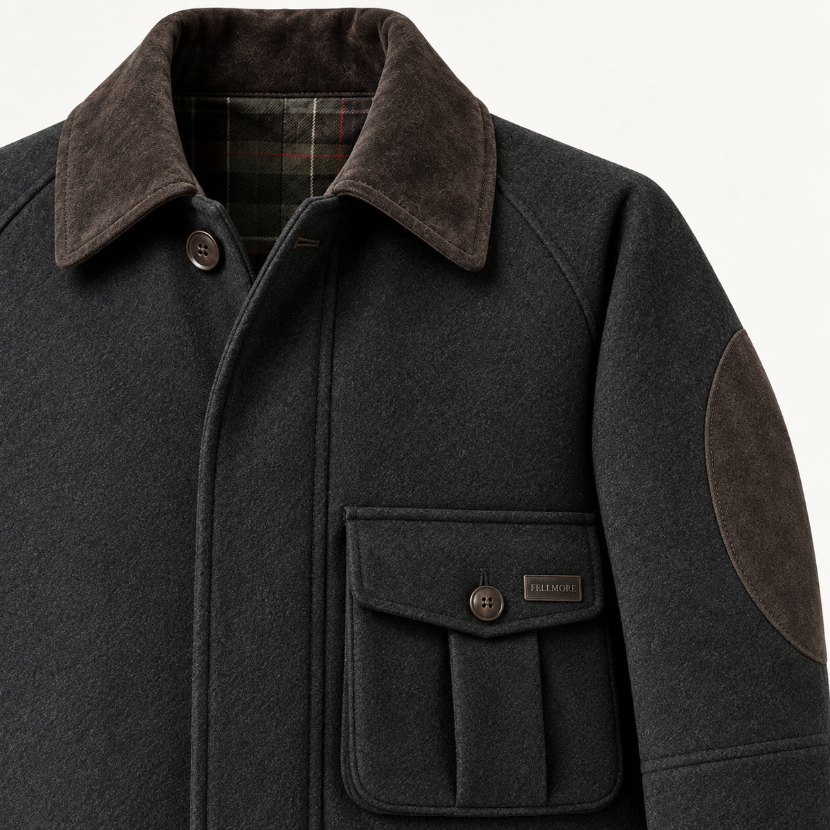 Wensley Wool Shooting Coat - Storm