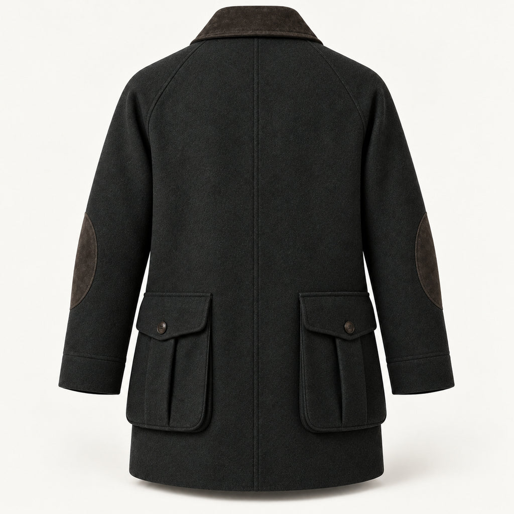 Wensley Wool Shooting Coat - Storm